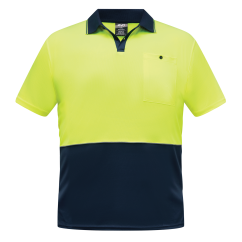 RIVO RRVPOLO1 Hi-Vis Micromesh Polo Short Sleeve - Yellow